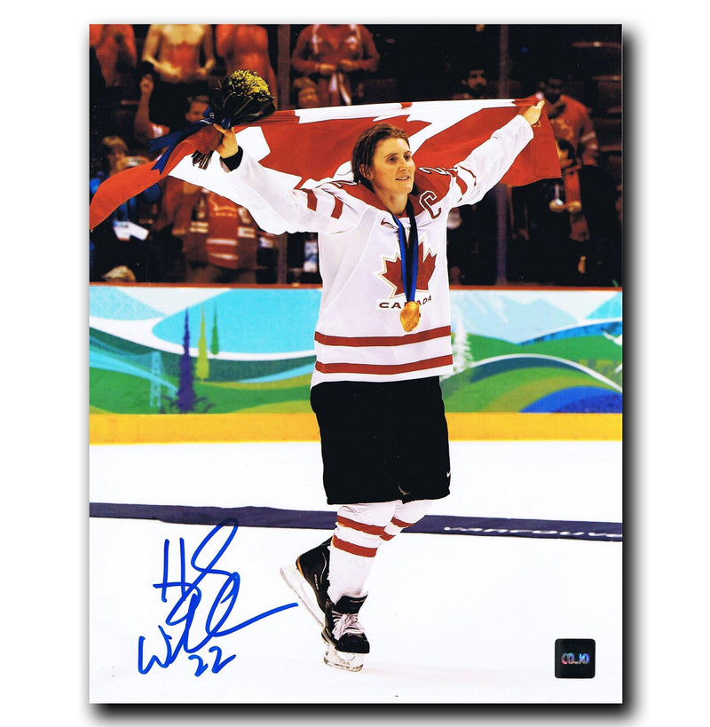 Hayley Wickenheiser Team Canada Autographed Gold Medal 8x10 Photo CoJo Sport Collectables