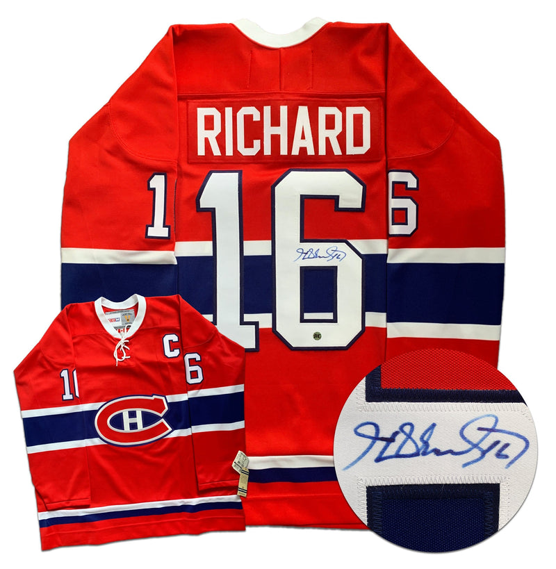 Henri Richard Montreal Canadiens Autographed Replica CCM Vintage Jersey CoJo Sport Collectables Inc.