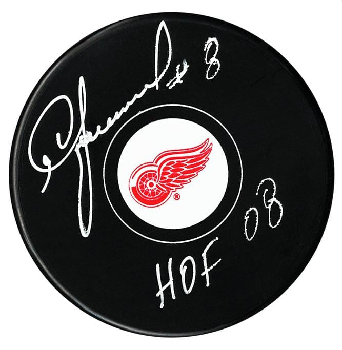 Igor Larionov Autographed Detroit Red Wings HOF Puck CoJo Sport Collectables Inc.
