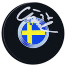 Isac Lundestrom Anaheim Ducks Autographed Team Sweden Puck CoJo Sport Collectables