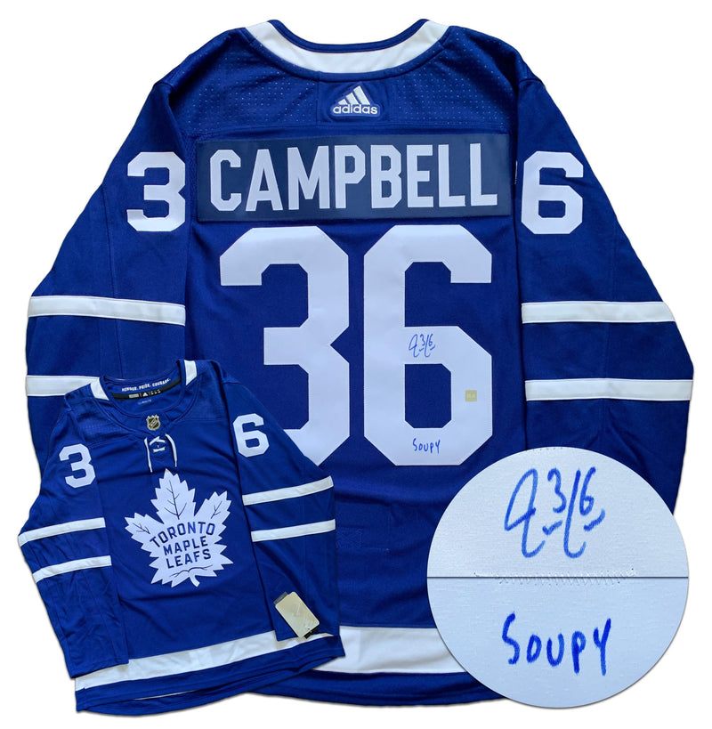 Jack Campbell Toronto Maple Leafs Autographed Soupy Inscribed Adidas Pro Jersey CoJo Sport Collectables Inc.