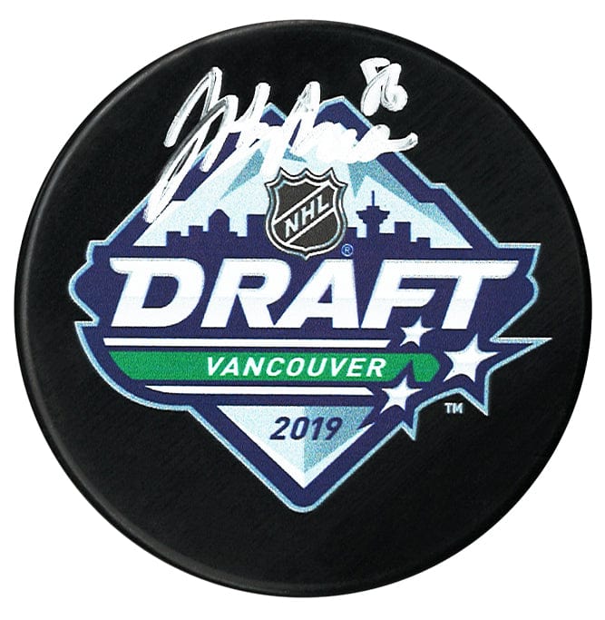 Jack Hughes Autographed 2019 NHL Draft Puck CoJo Sport Collectables Inc.