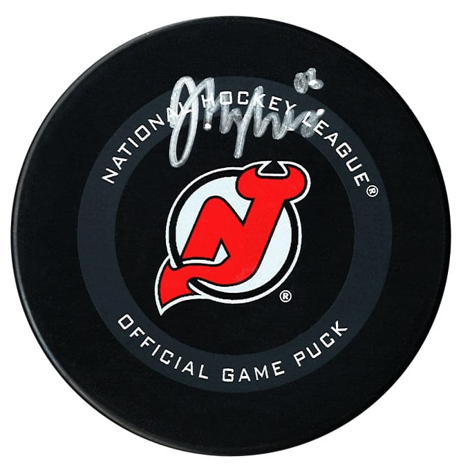 Jack Hughes Autographed New Jersey Devils Official Puck CoJo Sport Collectables Inc.