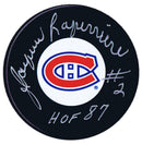 Jacques Laperriere Autographed Montreal Canadiens HOF Puck CoJo Sport Collectables