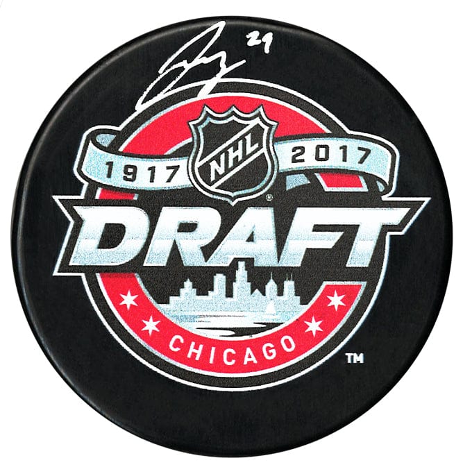 Jake Oettinger Dallas Stars Autographed 2017 Draft Puck CoJo Sport Collectables Inc.