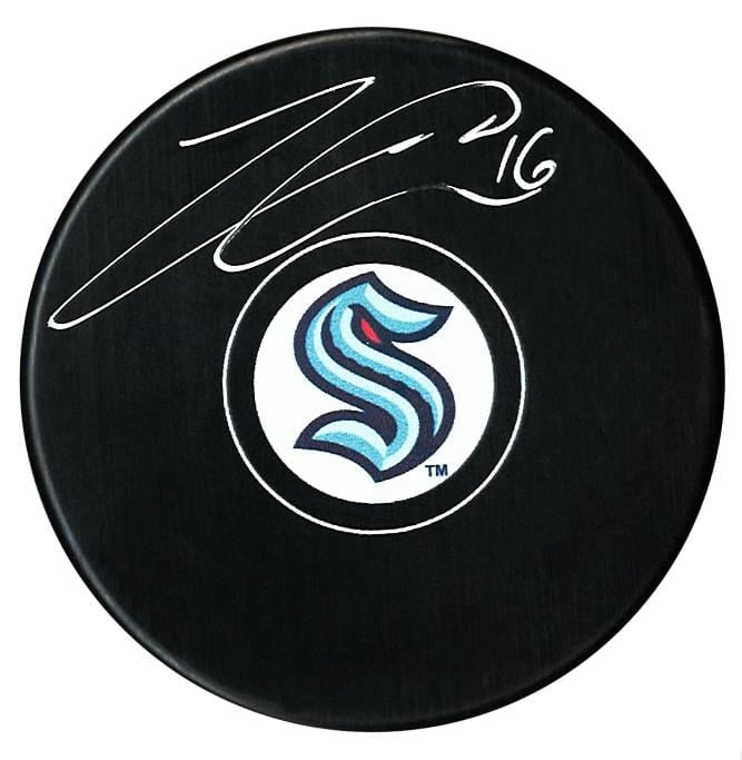 Jared McCann Autographed Seattle Kraken Puck CoJo Sport Collectables Inc.