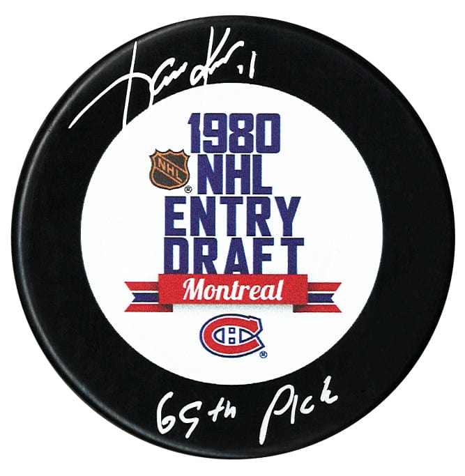 Jari Kurri Autographed 1980 NHL Draft Inscribed Puck CoJo Sport Collectables Inc.