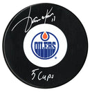 Jari Kurri Autographed Edmonton Oilers 5 Cups Inscribed Puck CoJo Sport Collectables Inc.