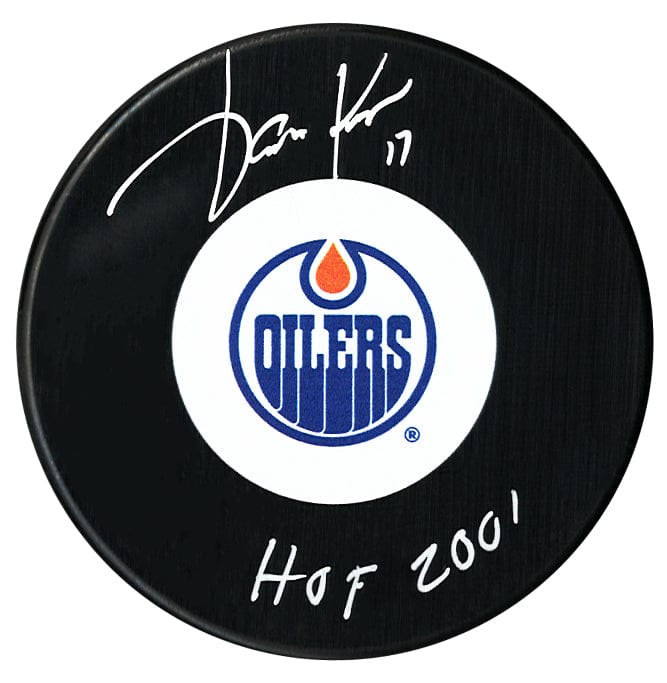 Jari Kurri Autographed Edmonton Oilers HOF Inscribed Puck CoJo Sport Collectables Inc.