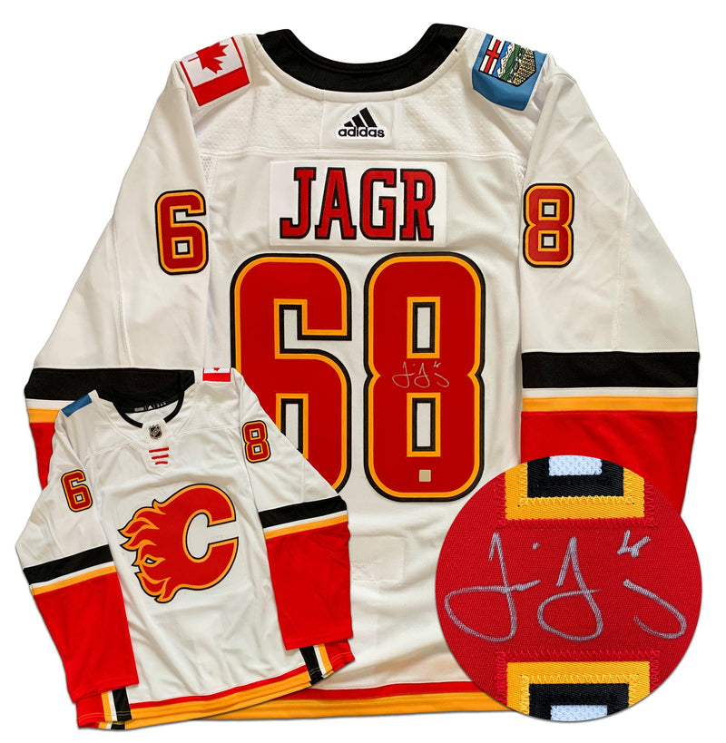 Jaromir Jagr Calgary Flames Autographed Adidas Away Jersey CoJo Sport Collectables Inc.