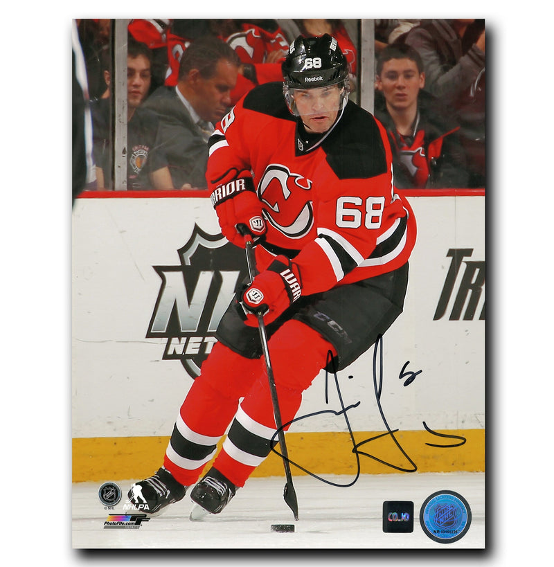 Jaromir Jagr New Jersey Devils Autographed Action 8x10 Photo CoJo Sport Collectables