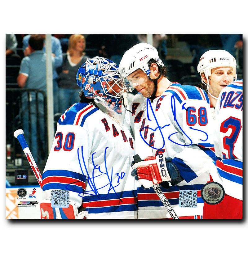 Jaromir Jagr and Henrik Lundqvist New York Rangers Dual Autographed 8x10 Photo CoJo Sport Collectables Inc.