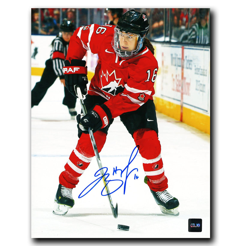 Jayna Hefford Team Canada Autographed Red 8x10 Photo CoJo Sport Collectables Inc.