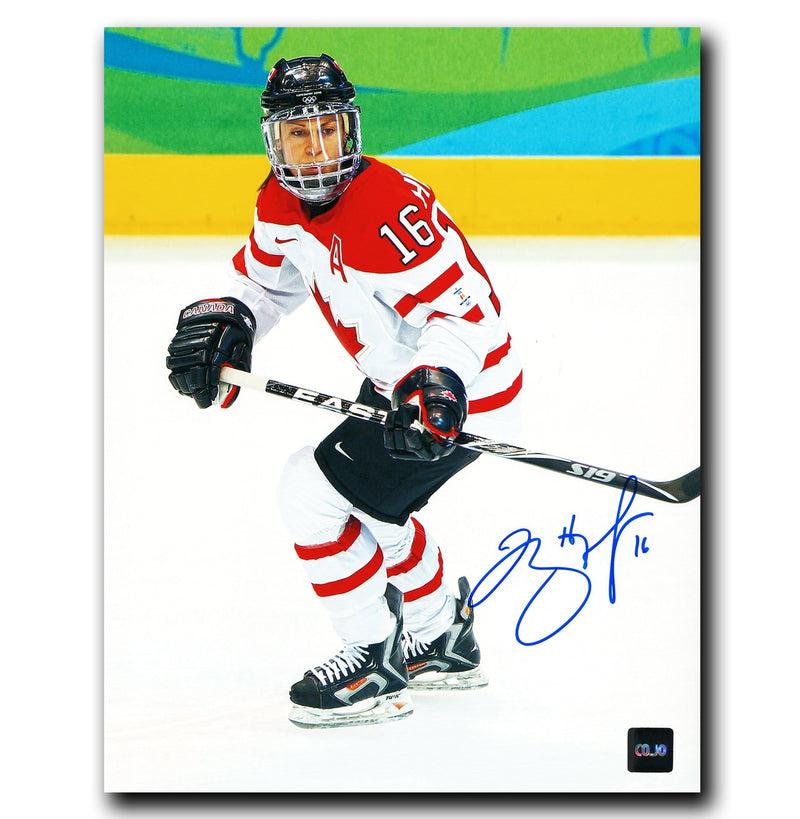 Jayna Hefford Team Canada Autographed White 8x10 Photo CoJo Sport Collectables Inc.