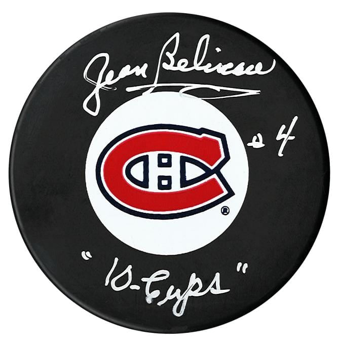 Jean Beliveau Autographed Montreal Canadiens 10 Cups Puck CoJo Sport Collectables Inc.