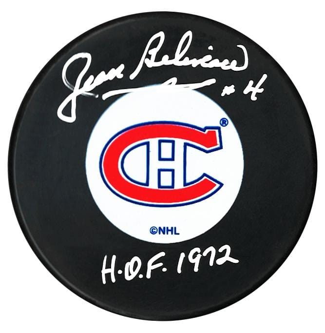 Jean Beliveau Autographed Montreal Canadiens HOF Puck CoJo Sport Collectables Inc.