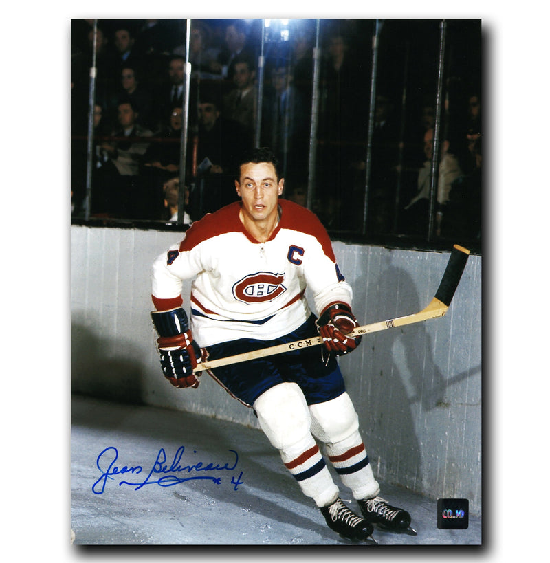 Jean Beliveau Montreal Canadiens Autographed Action 8x10 Photo CoJo Sport Collectables Inc.