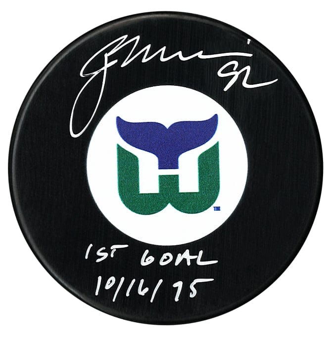 Jeff O'Neill Autographed Hartford Whalers 1st Goal Inscribed Puck CoJo Sport Collectables Inc.