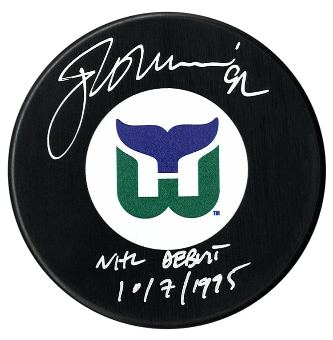 Jeff O'Neill Autographed Hartford Whalers Debut Inscribed Puck CoJo Sport Collectables Inc.