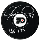 Jeremy Roenick Autographed Philadelphia Flyers Points Inscribed Puck CoJo Sport Collectables Inc.