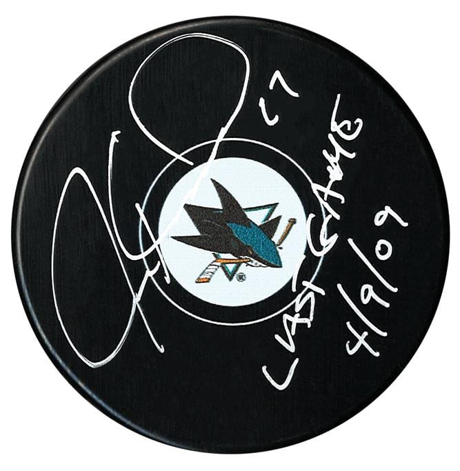 Jeremy Roenick Autographed San Jose Sharks Last Game Inscribed Puck CoJo Sport Collectables Inc.