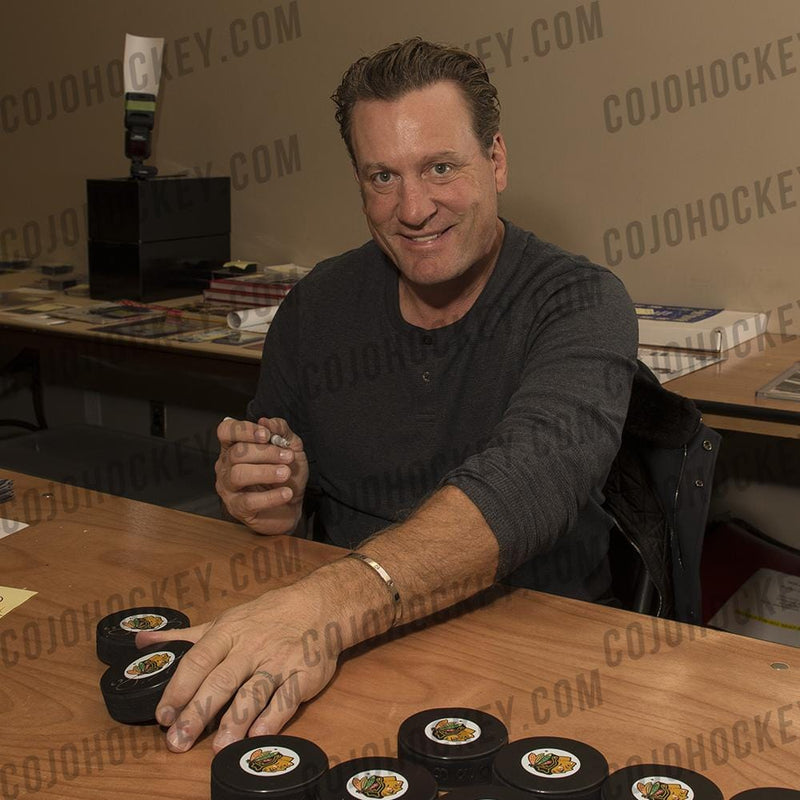 Jeremy Roenick Autographed Chicago Blackhawks Puck CoJo Sport Collectables