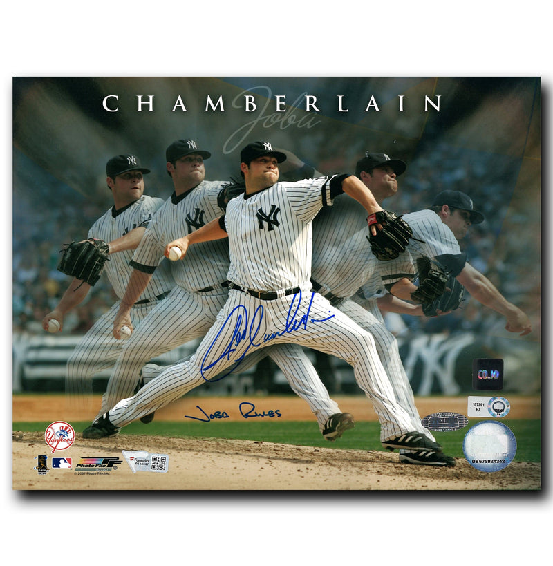 Joba Chamberlain New York Yankees Autographed Inscribed 8x10 Photo CoJo Sport Collectables Inc.