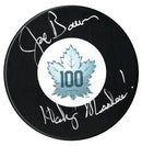 Joe Bowen Autographed Toronto Maple Leafs Centennial Season Holy Mackinaw Puck CoJo Sport Collectables Inc.