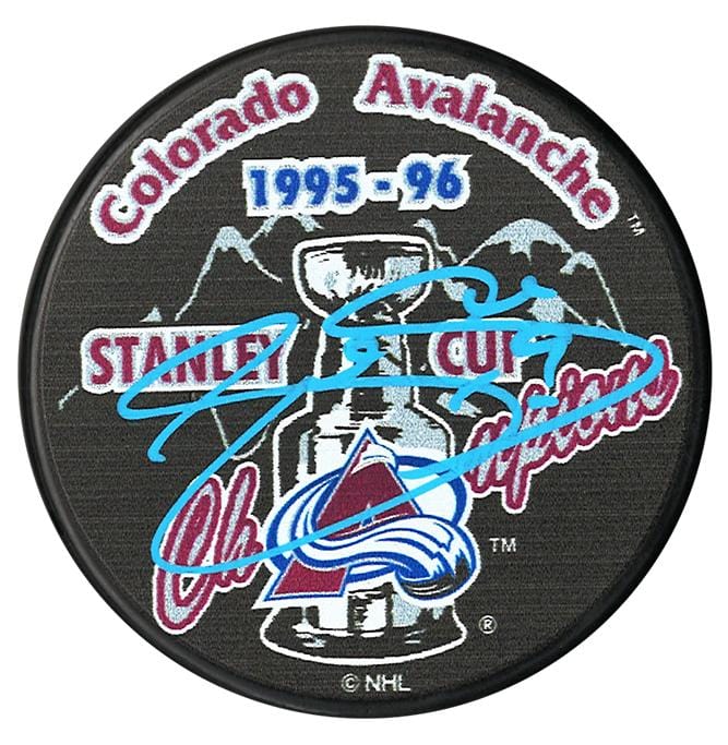 Joe Sakic Autographed Colorado Avalanche 1996 Stanley Cup Champions Puck CoJo Sport Collectables Inc.