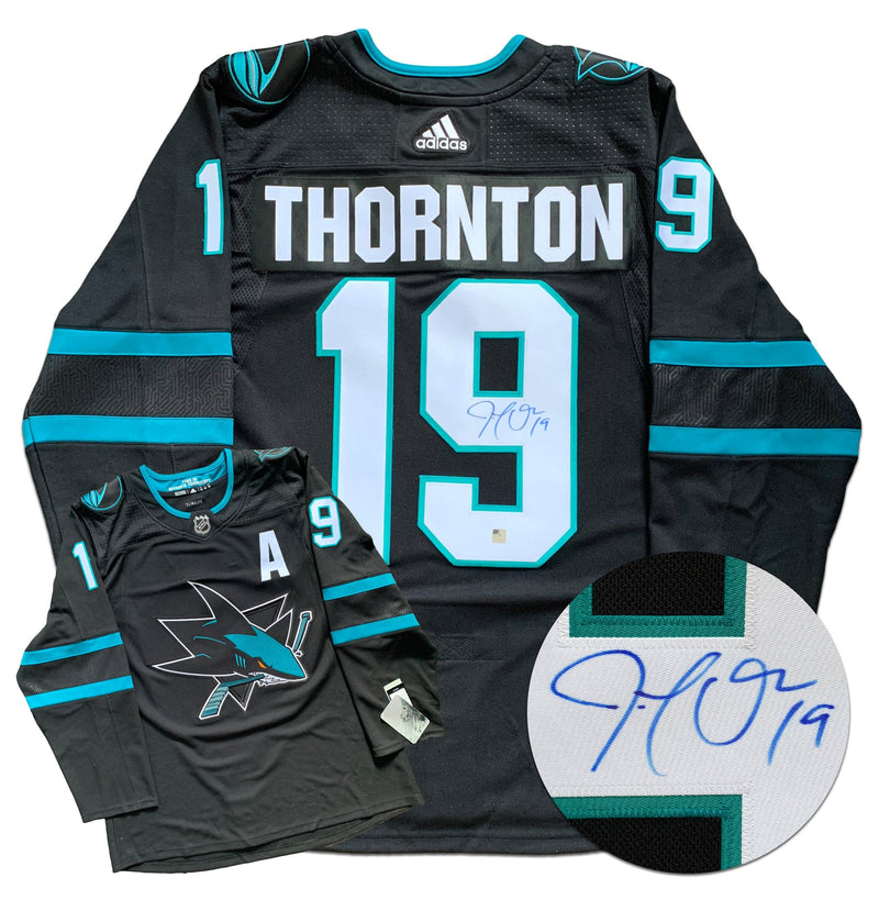 Joe Thornton Signed San Jose Sharks Teal Adidas PRO Jersey