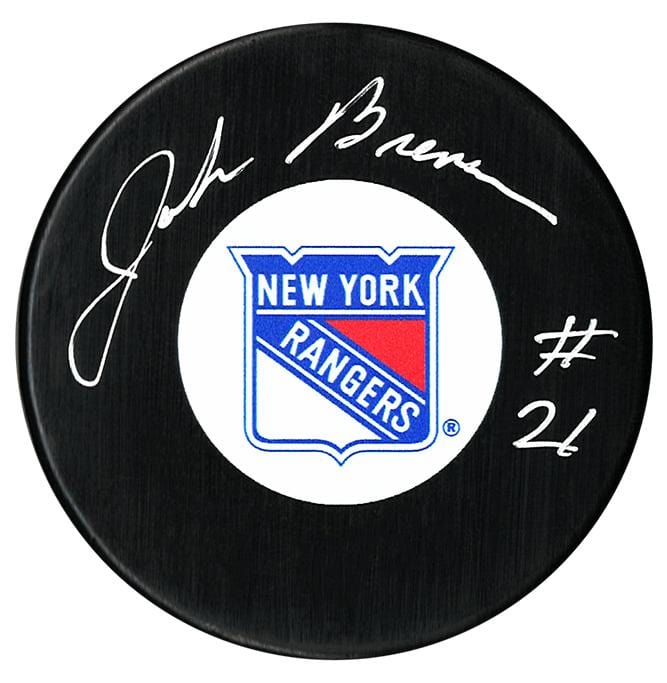 John Brenneman Autographed New York Rangers Puck CoJo Sport Collectables Inc.