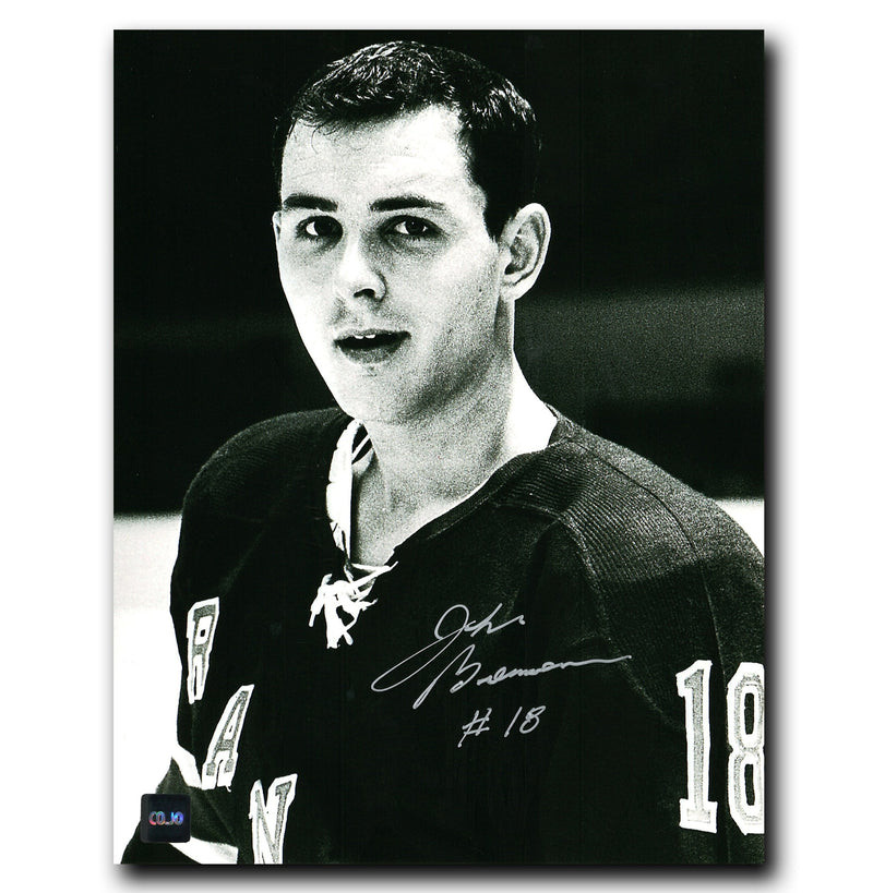John Brenneman New York Rangers Autographed Close-Up 8x10 Photo CoJo Sport Collectables Inc.