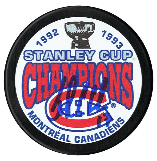 John LeClair Autographed Montreal Canadiens 1993 Stanley Cup Champions Puck CoJo Sport Collectables Inc.