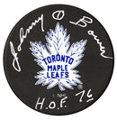 Johnny Bower Autographed Toronto Maple Leafs Vintage HOF Puck CoJo Sport Collectables Inc.