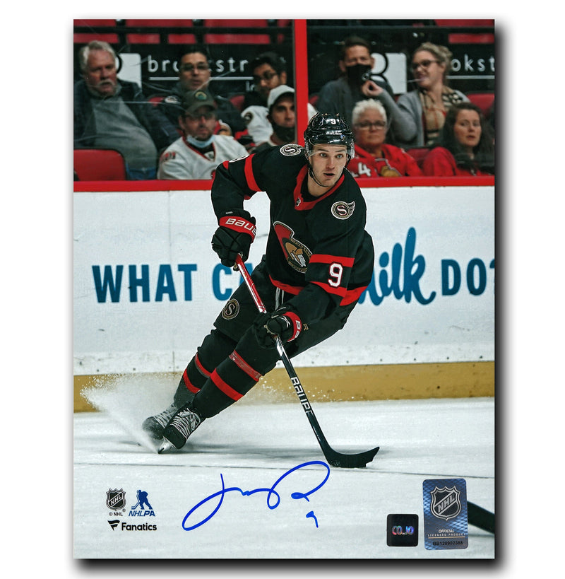 Josh Norris Ottawa Senators Autographed Action 8x10 Photo CoJo Sport Collectables