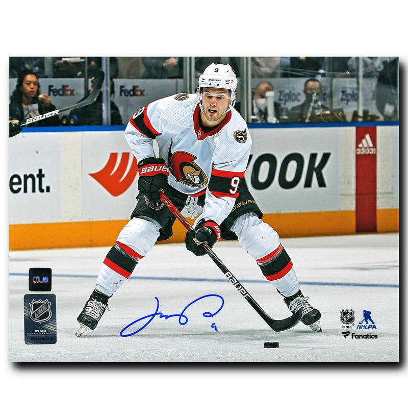 Josh Norris Ottawa Senators Autographed Action 8x10 Photo (White) CoJo Sport Collectables