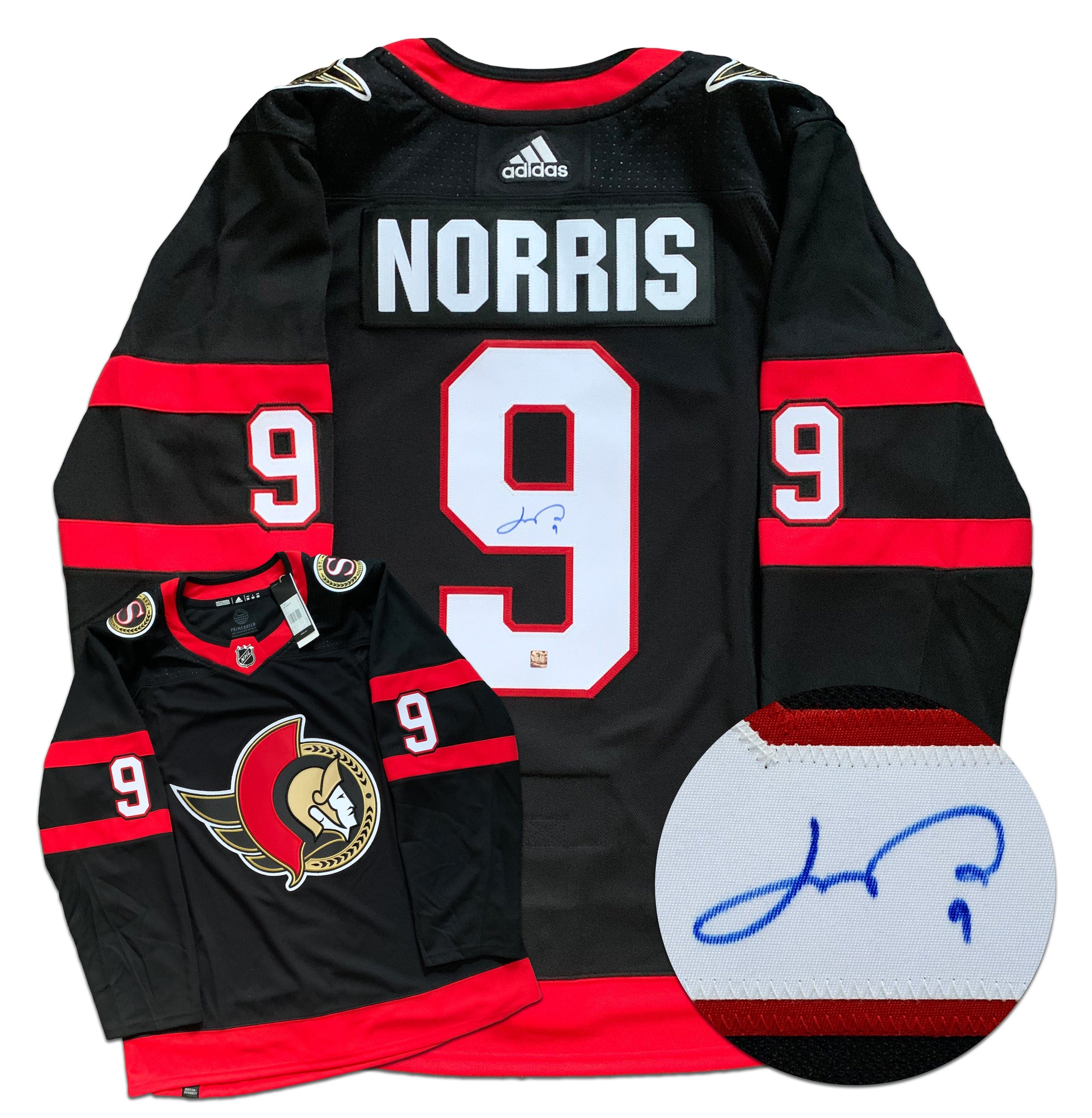 Josh Norris Ottawa Senators Autographed Adidas Jersey | CoJo Sport ...