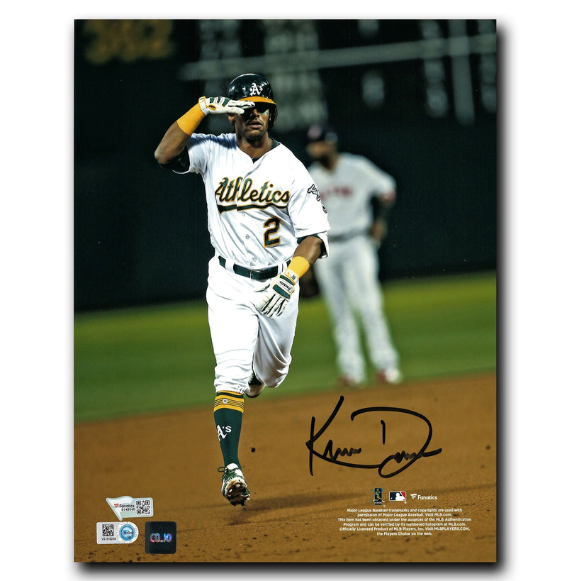 Khris Davis Oakland Athletics Autographed Home Run Celebration 8x10 Photo CoJo Sport Collectables Inc.