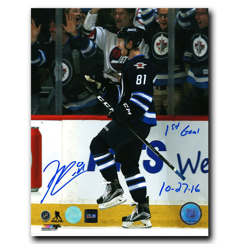 Kyle Connor Winnipeg Jets Autographed 1st NHL Goal Inscribed 8x10 Photo CoJo Sport Collectables Inc.