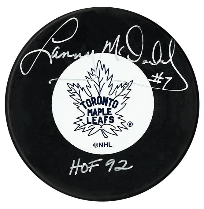 Lanny McDonald Autographed Toronto Maple Leafs Vintage HOF Puck CoJo Sport Collectables Inc.