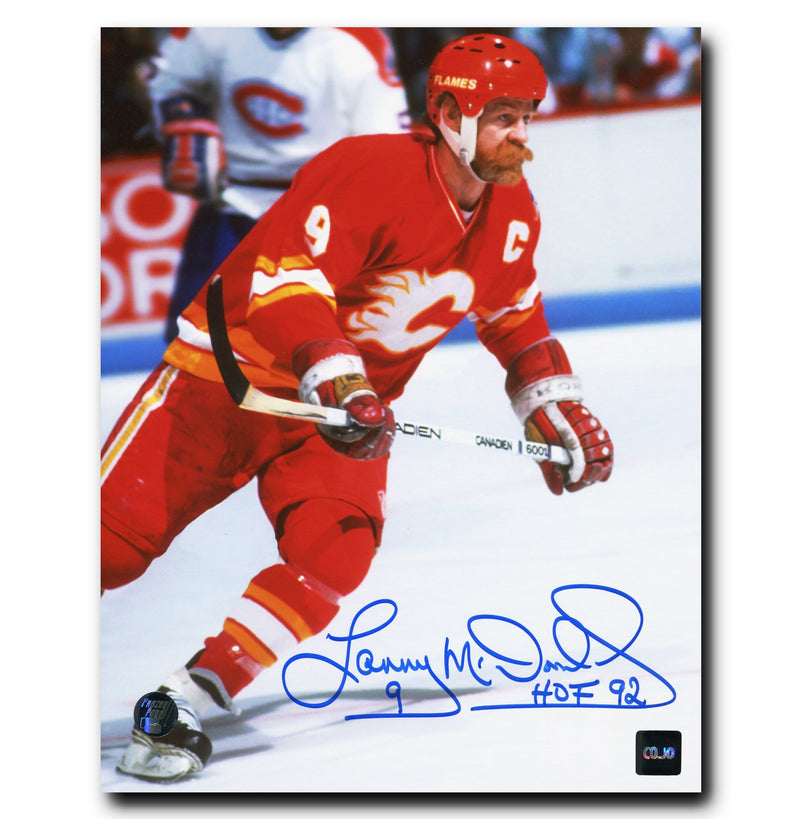 Lanny McDonald Calgary Flames Autographed Action HOF 8x10 Photo CoJo Sport Collectables Inc.