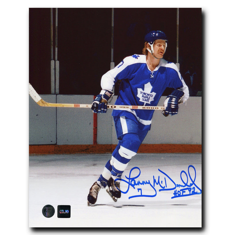 Lanny McDonald Toronto Maple Leafs Autographed HOF 8x10 Photo CoJo Sport Collectables