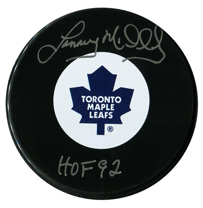 Lanny McDonald Autographed Toronto Maple Leafs HOF Puck CoJo Sport Collectables