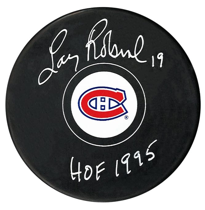 Larry Robinson Autographed Montreal Canadiens HOF Inscribed Puck CoJo Sport Collectables Inc.