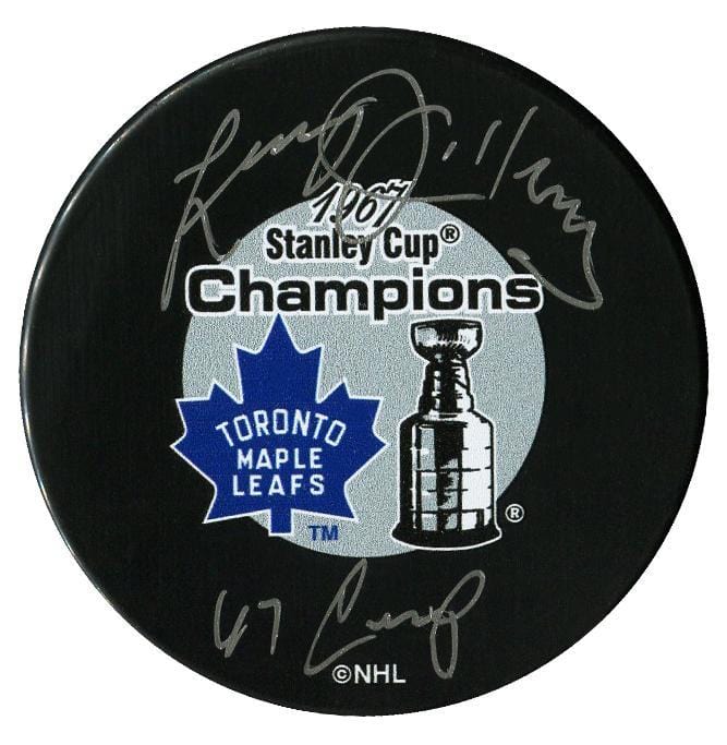 Larry Jeffrey Toronto Maple Leafs Autographed 1967 Stanley Cup Champions Inscribed Puck CoJo Sport Collectables