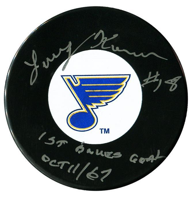 Larry Keenan St. Louis Blues Autographed First Blues Goal Puck CoJo Sport Collectables