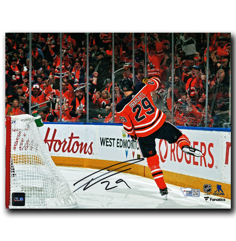 Leon Draisaitl Edmonton Oilers Autographed Celebration 8x10 Photo CoJo Sport Collectables