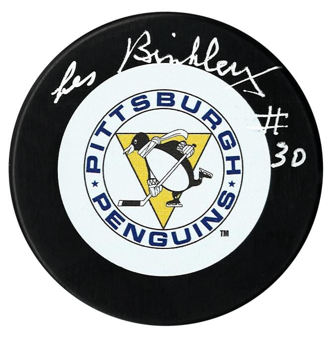 Les Binkley Autographed Pittsburgh Penguins Retro Puck CoJo Sport Collectables Inc.