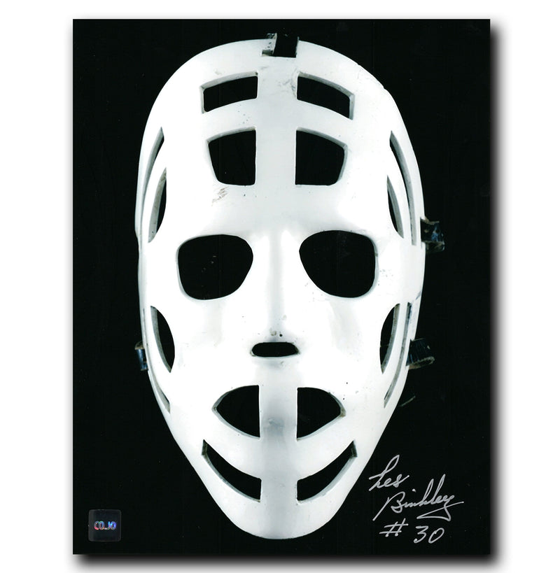 Les Binkley Pittsburgh Penguins Autographed Mask 8x10 Photo CoJo Sport Collectables Inc.