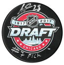 Lias Andersson Autographed 2017 NHL Draft Inscribed Puck CoJo Sport Collectables Inc.